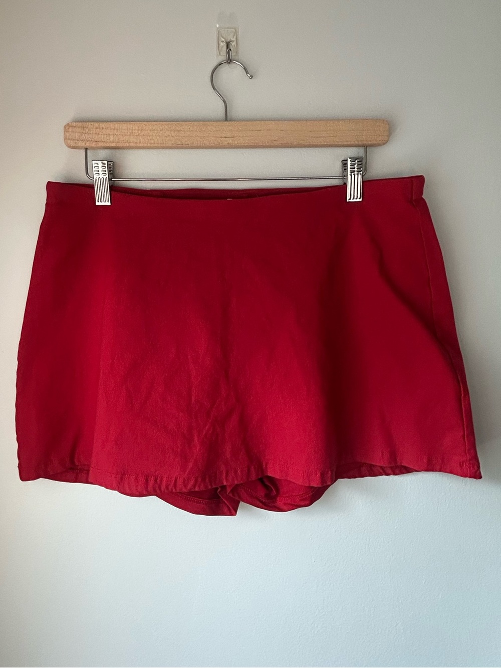 Red Stretch Mini Skort